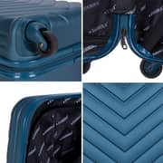 STARGOLD SG-T80 Single Hardside Spinner ABS Trolley Luggage With Number Lock, Navy Blue - 20 Inches