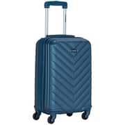 STARGOLD SG-T80 Single Hardside Spinner ABS Trolley Luggage With Number Lock, Navy Blue - 20 Inches