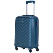 STARGOLD SG-T80 Single Hardside Spinner ABS Trolley Luggage With Number Lock, Navy Blue - 20 Inches