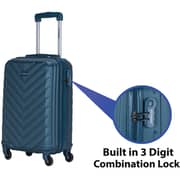 STARGOLD SG-T80 Single Hardside Spinner ABS Trolley Luggage With Number Lock, Navy Blue - 20 Inches