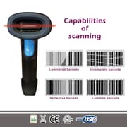 Oscar OS-60CBR 2-in-1 Wired & Wireless Rechargeable Barcode Scanner Imager 1D