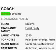 Coach Dreams Perfume For Women 90ml Eau de Perfume - 3386460109567