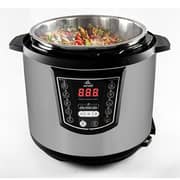 evvoli 9-in-1 Multi-Use Programmable Pressure Cooker 6L Digital LED Display 1000W Black/Silver - EVKA-PC6009B