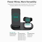 Aukey 3-in-1 Wireless Charging Station Black