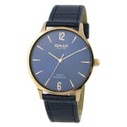 Omax Men's Casual Leather Analog Wrist Watch HX09R44I