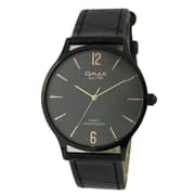 Omax Men's Casual Leather Analog Wrist Watch HX09M22O