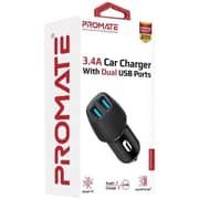 Promate Dual USB Car Charger Black