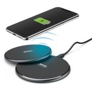 Hama 188321 QIFC 10 Wireless Charger 101.5Ø x 6 mm Set Of 2 Black