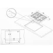 Baumatic BMEH6GFSS 60cm 4 Burner Built In Gas Hob