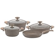 OMS 7 Pcs Brown Granitec 7 Pcs cookware sets