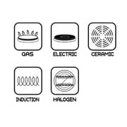 OMS 9 Pcs Cream Induction Safe Granitec Cookware Set