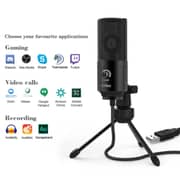 FIFINE K669B USB Microphone with Volume Dial For Streaming, Vocal Recording, Podcasting on Computer
