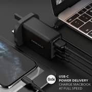 Momax 3 Port 65W USB Charger Black