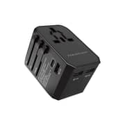 Powerology Universal Travel Adapter 2.4A + PD45W Black
