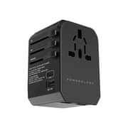 Powerology Universal Travel Adapter 2.4A + PD45W Black