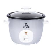 evvoli 2in1 Rice Cooker 4.5 Liters with Steamer, Up To 6 Cup Of Rise, Non-stick with Spatula & Measure Cup - EVKA-RC4501S