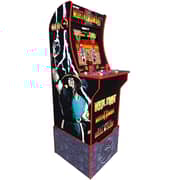 Arcade1Up Mortal Kombat 2 Arcade Cabinet with Light-Up Marquee, Stool and Riser Set
