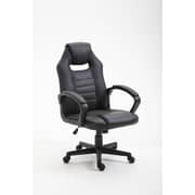 Mahmayi Essentials Gaming Chair High Back Computer Chair Pu Leather Desk Chair Pc Racing Executive Ergonomic Adjustable Swivel Task Chair Lumbar Support (Black/Grey)-3083