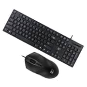 Heatz Wired Keyboard and Mouse Black
