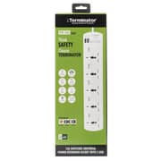 Terminator 5 Way Universal Power Extension Socket TPB 5AU White