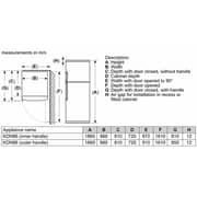 Bosch 687L Freestanding Fridge Freezer KDN86AI30M