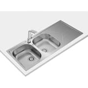 TEKA Reversible Inset Sink Two Bowls & Drainer - Universe 80 T-Xp 2B 1D