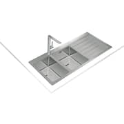 TEKA Inset Pureline Stainless Steel Sink Two Bowls And One Drainer Zenit Rs15 2B 1D