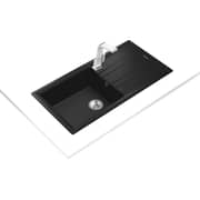 TEKA Inset Tegranite Sink With One Bowl And One Drainer Stone 60 L-Tg 1B 1D Black