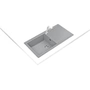 TEKA Inset Tegranite Sink One Bowl + Drainer - Stone 60 L-Tg 1B 1D