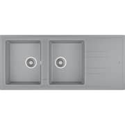 TEKA Inset Tegranite Sink Two Bowls + Drainer - Stone 80 B-Tg 2B 1D