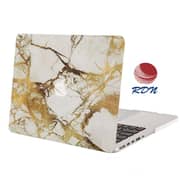 RDN MacBook Air 13inch/ 13.3inch Plastic Hard Shell Case Cover Gold Marble