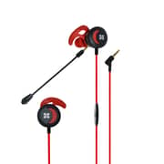 Promate Gaming In-Ear Headphones for Smartphone, Tablet, Clink Red