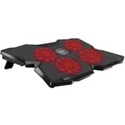 Promate Ergonomic Laptop Cooling Pad With Silent Fan Black
