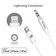 Promate Apple MFi Certified 3.5mm Lightning AUX Cable AudioLink-LT1 White
