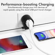 Promate Universal Travel Adapter, All-In-One International Twist Design Power Adapter Twist Black