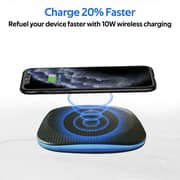 Promate 10W Wireless Charger, Premium Sleek USB-C Fast Wireless Charging Pad AuraPad-4 Black