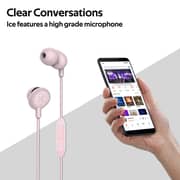 Promate In-Ear Headphones, Premium Audio Enhanced Wired Earphones with Dynamic HD Driver ICE Pink