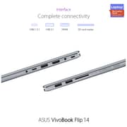 Asus Vivobook TP412FA-EC403T 2-in-1 Laptop - Corei3 2.1GHz 4GB 256GB Shared Win10 14inch FHD Silver Blue Arabic/English Keyboard