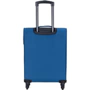 VIPTOUR VT-A380 Light Weight Polyester Jacquard Number Lock Single Trolley Luggage, Blue 20 Inches