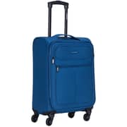 VIPTOUR VT-A380 Light Weight Polyester Jacquard Number Lock Single Trolley Luggage, Blue 20 Inches