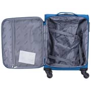 VIPTOUR VT-A380 Light Weight Polyester Jacquard Number Lock Single Trolley Luggage, Blue 20 Inches