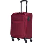 VIPTOUR VT-A380 Light Weight Polyester Jacquard Number Lock Single Trolley Luggage, Red - 20 Inches