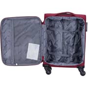 VIPTOUR VT-A380 Light Weight Polyester Jacquard Number Lock Single Trolley Luggage, Red - 20 Inches