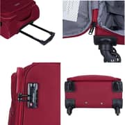 VIPTOUR VT-A380 Light Weight Polyester Jacquard Number Lock Single Trolley Luggage, Red - 20 Inches