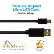 Promate DualPort Car Charger With Micro USB Cable + CarMount 3-in-1 Kit Black