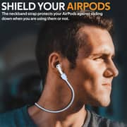 Promate Magnetic Neckband AirPods Strap with Tangle-Free Cord for Apple AirPods 2, AirStrap Blue