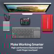 Promate 2.4Ghz Wireless Multimedia Keyboard with Touchpad Mouse and USB Nano Receiver, KeyPad-2 A / E