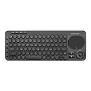Promate 2.4Ghz Wireless/Bluetooth v5.0 Keyboard with Touchpad Mouse and IR TV Controller, KeyPad-1 E