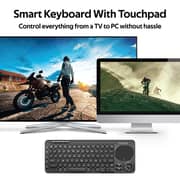 Promate 2.4Ghz Wireless/Bluetooth v5.0 Keyboard with Touchpad Mouse and IR TV Controller, KeyPad-1 E