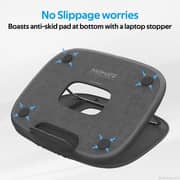 Promate Ventilated Adjustable Laptop Desk Stand Black